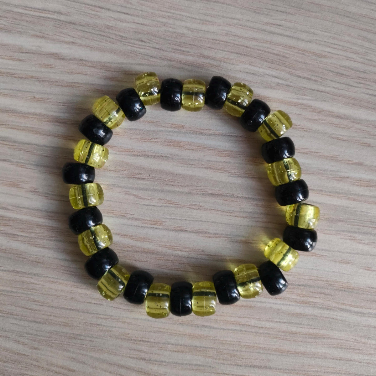Kandi Bracelet Bundle - Black and Glittery Rainbow