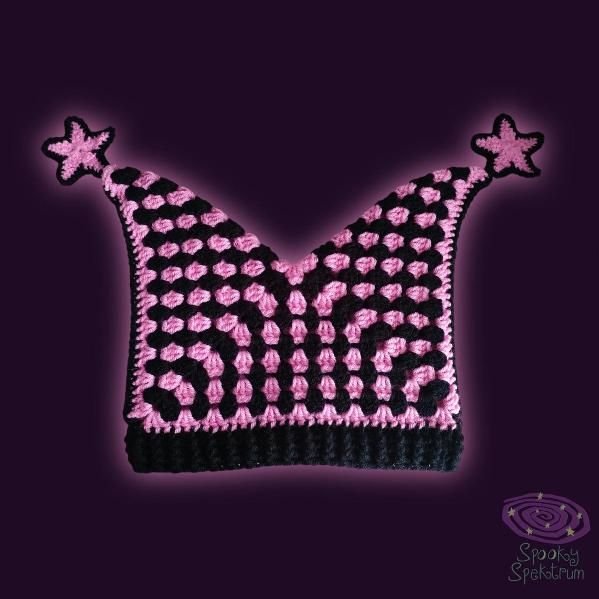 The Jester Hat - Pink and Black