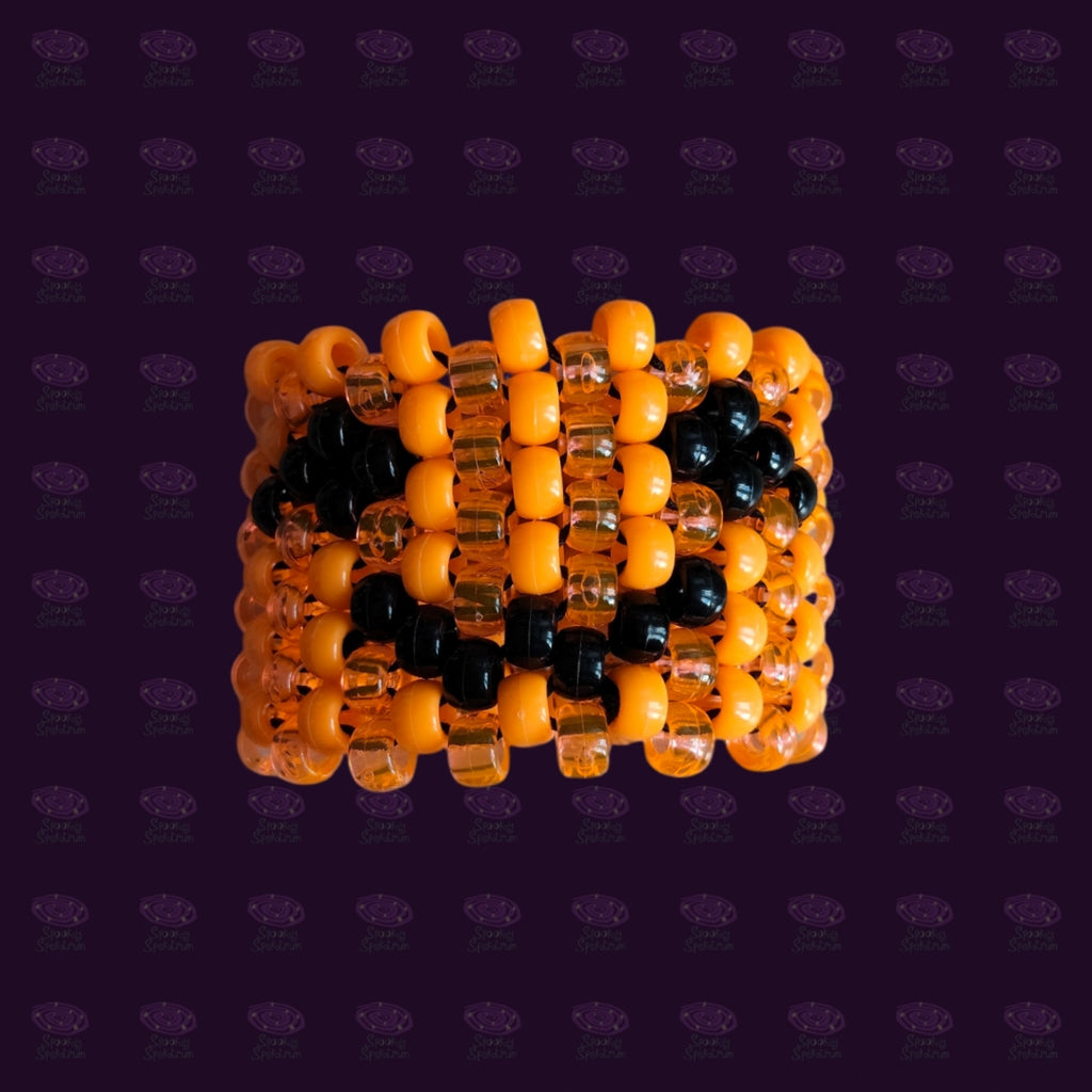 Jack-o'-lantern Kandi Cuff