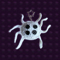 Spooky Spider Crochet Keychain - White