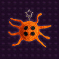 Spooky Spider Crochet Keychain - Orange
