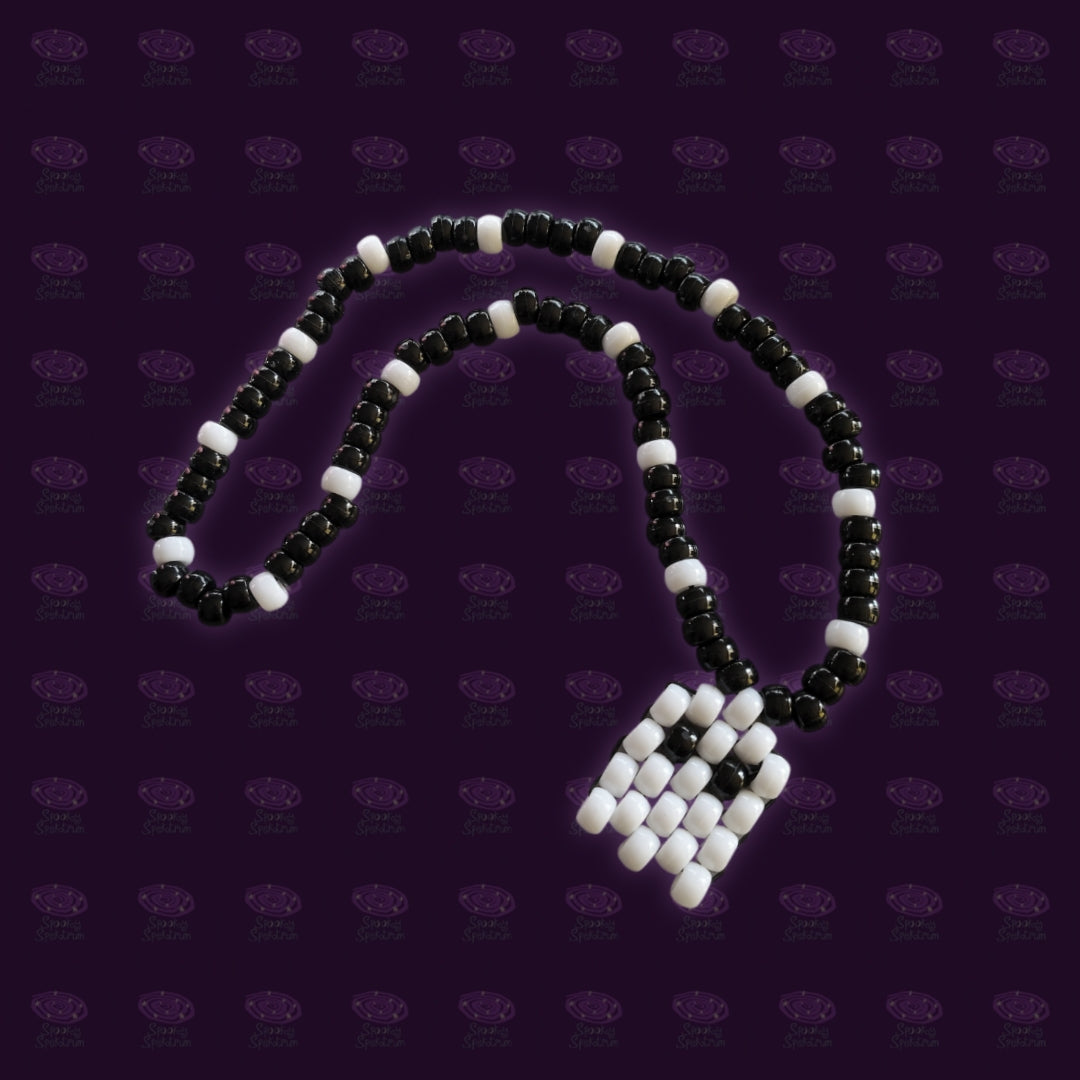 Spooky Ghost Kandi Necklace
