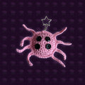 Spooky Spider Crochet Keychain - Pink