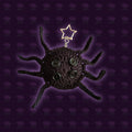 Spooky Spider Crochet Keychain - Black