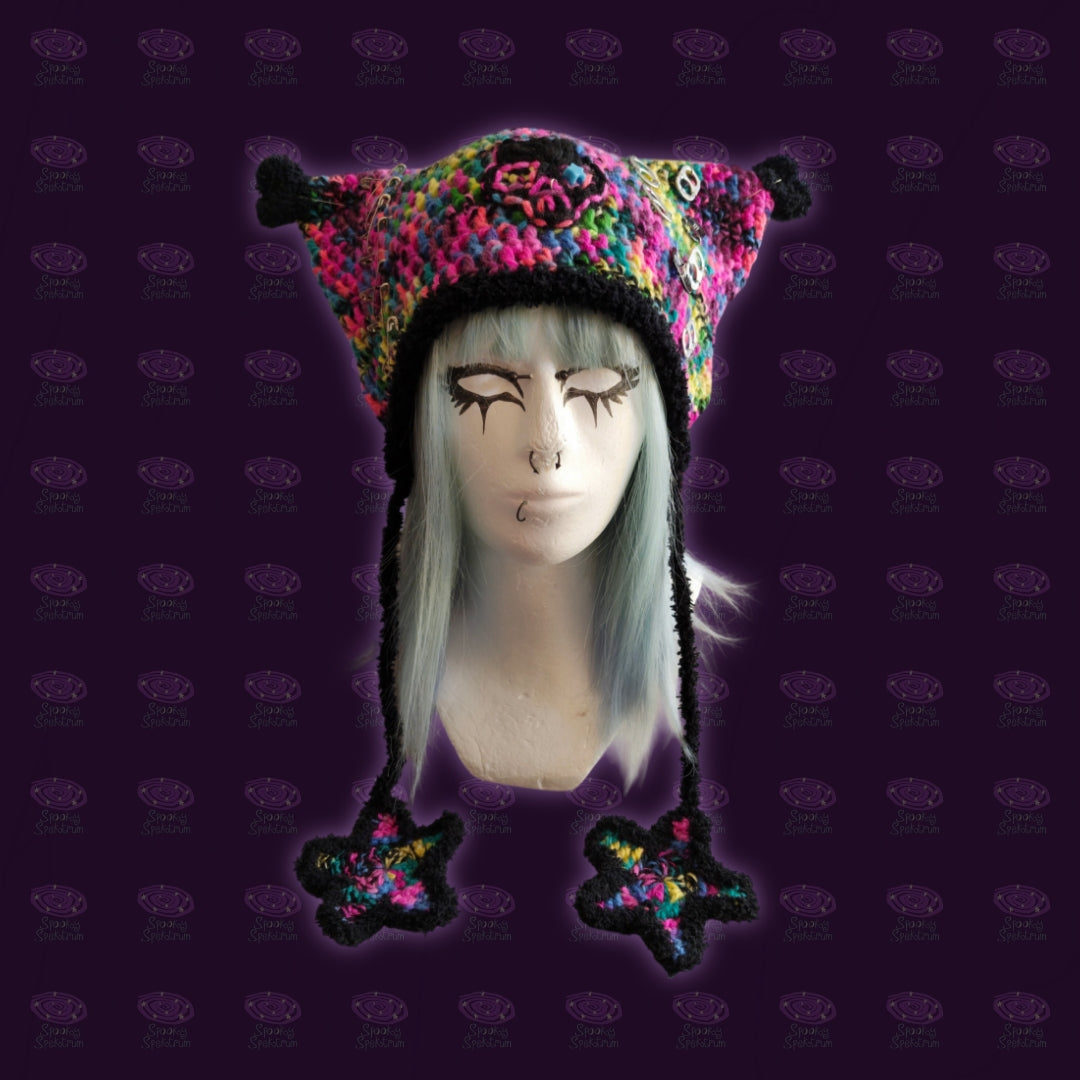 Scene Kitty Crochet Hat