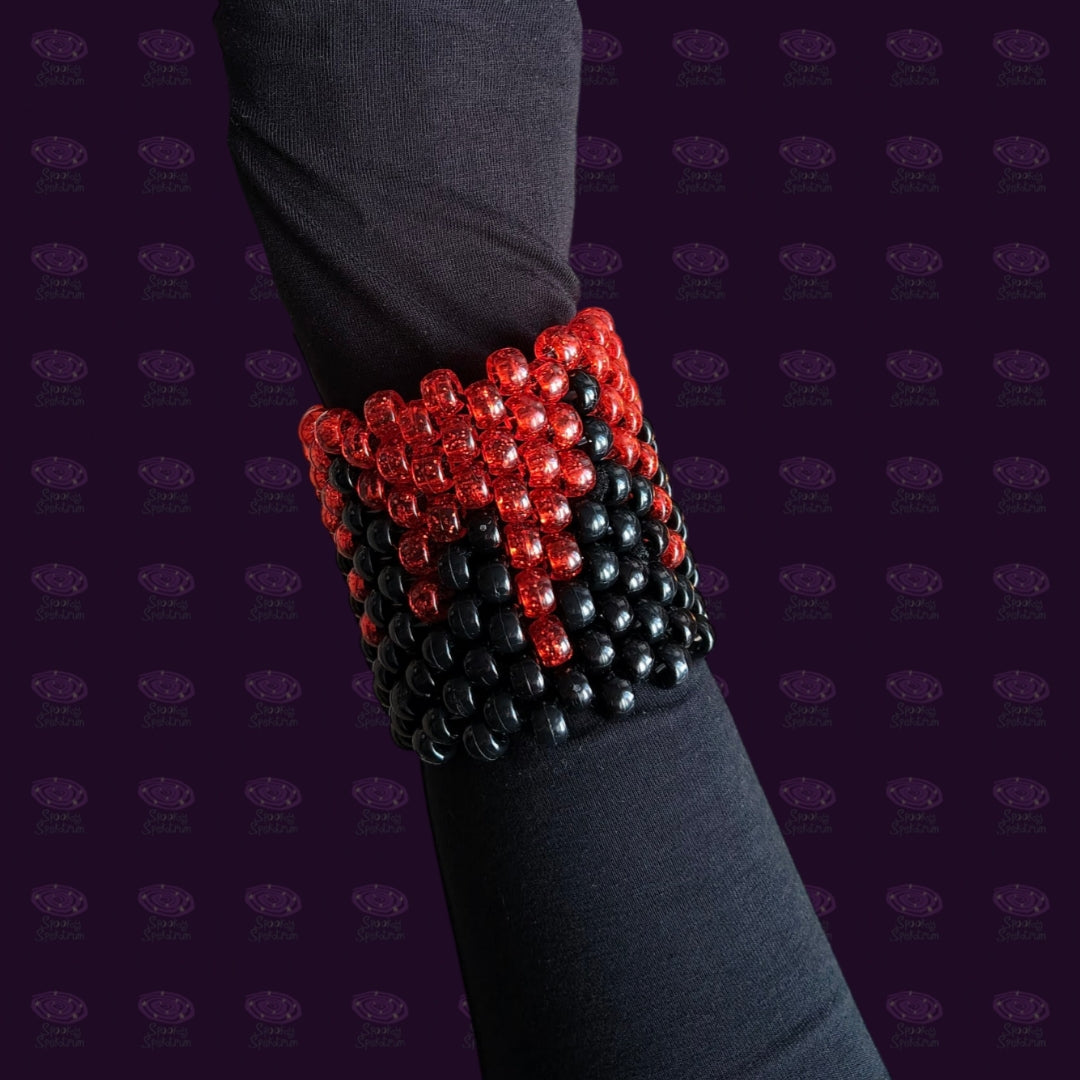 Bleeding Glitter Kandi Cuff